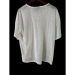 Chico's  Cleo Cutout Jacquard Top Short Sleeve Knit Fashion Antique White Size 2 Photo 5