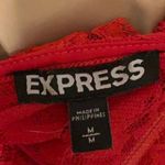 EXPRESS Red Lace Open-back Dress Photo 3