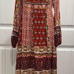 Brass & Roe Boho Long Sleeve Dress Size L Red Size L Photo 0