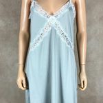Nanette Lepore Gray Nightgown Chemise with Lace Inset LARGE Photo 4