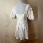 STAUD Laeila White Fit & Flare Short Puff Sleeves Mini Dress 10 Photo 6