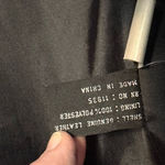 Vintage genuine leather small oversized Jacket with suede paisley‎ design Black Photo 9