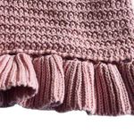 ZARA  pink knit sleeveless ruffled sweater size Small Photo 4