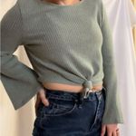 Iris Women’s Green Long Sleeve Crop Size M Photo 5