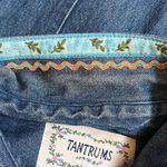 Tantrums Shirt Womens Medium Blue Denim Multicolored Rick Photo 5