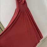 American Eagle  Sunchaser Knit Drop Waist Midi Dress Small Pink Red Photo 4