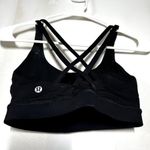 Lululemon Energy Bra Sleeveless Scoop Neck Crisscross Strappy Athletic Black 4 Photo 4