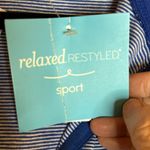 Christopher & Banks Blue & White Striped Hoodie with Full Zip and Hand Pockets Photo 2