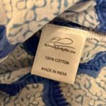 Roberta Roller Rabbit  Tunic Top Cover Up Women’s Small White & Blue - semi sheer, unlined. Missing one bead decoration on right arm sleeve as shown in picture.  Perfect cover up!  Photo 4