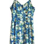 Modcloth  Women's Sz. m Blue & Green Floral
Adjustable Tank Smocked Dress Photo 2
