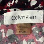 Calvin Klein  Medium Top Abstract Long Sleeves Keyhole V-Neck Stretch Round Neck Photo 7