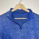 SO  Lounge Life | Blue Stonewashed  Quarter Zip Sweatshirt | Medium Photo 3