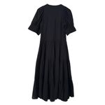 Rhode Black Gina Tiered Wrap Midi Dress 100% Cotton Short Sleeve, Resort Wear, S Photo 11