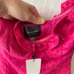 Line and Dot  Hot Pink Penelope Mini Dress Ruffle Sleeve Off Shoulder Floral XS Photo 4