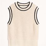 Abercrombie & Fitch  Cream V-Neck Sweater Vest Photo 2