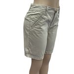 Dockers Khaki Chino Bermuda Shorts Flat Front Classic Cotton Blend Womens 4 Photo 2