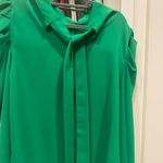 Lulus Lulu Green long sleeve shirt Large. (NWOT) Photo 2