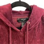 Forever 21 Red Maroon velvour velvet pullover hoodie
sweater size small Photo 1