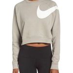 Nike Dri-FIT Versa Cropped Sweatshirt In Desert Sand size Medium Photo 0