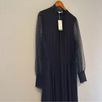 Boden Black Tulle Sleeve Midi Party Maxi Dress Size 14 NWT Whimsigoth Goth Witch Photo 2