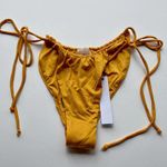 Monica Hansen Beachwear Miami Vice String Bikini Bottom Yellow Size Small NEW Photo 1