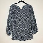 Julie Brown  Geometric Chain Print Blouse with Overlapping Back Photo 0