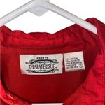 Vintage Separate Issue Christmas Red Embroidered Button Up Shirt Holiday Western Size 10 Photo 2