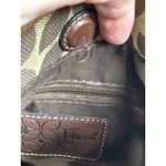 Fossil  Signature Marlow Crossbody Bag Brown Floral Leather Trim Fabric 8.5"x9" Photo 8