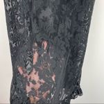 Victoria's Secret Victoria’s Secret Black Floral Lace Slip Dress Medium Ruffle Hem Sexy Lingerie Photo 7