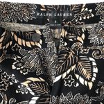 Ralph Lauren Black Label Floral Paisley Print Linen Pants Black Tan Photo 11