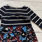 A pea in the pod Taylor step stripe floral burgundy blue size small dress Photo 2
