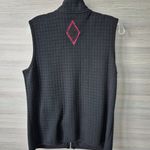 Karen Scott Ohio State Buckeyes Black Quilted Full Zip Vest OSU Patchwork Logo Red Size M Photo 4