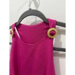 Glam Regency Sleeveless Hot Pink Mini Dress Gold Strap 80’s Barbie Details Sz 4 Photo 1