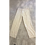 Women's ZARA HOME Beige Linen Wide Leg Pants Size L Size L Photo 4