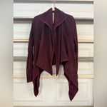 Lululemon  Athletica Rich Burgundy Drape Cardigan Photo 2