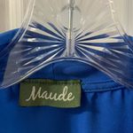 Maude Blue V Neck Collared Short Sleeve Dress size Small Photo 1