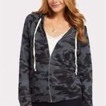 Anthropologie Sundry Zip Up Camo Hooded Sweatshirt Size L Photo 0