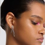 Christian Dior Dior PETIT CD TREASURE EARRINGS Silver-Finish Metal and Silver-Tone Crystals Photo 1