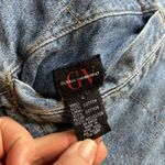 Gloria Vanderbilt Vtg  denim full zip reversible vest hoodie women's sz Small 90s Photo 4