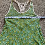 Free People  Floral Green Sleeveless Top Photo 5