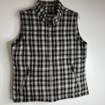 Charter Club Womens Puffer Vest Black Cream Sleeveless Pockets Full Zip Closure Photo 0