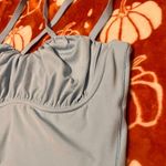 Aerie offline ruched corset sports bra top in powder blue Photo 2