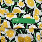 Diane Von Furstenberg Yellow Black Floral Lightweight Sleeveless Hoodie Large Photo 2
