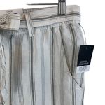 Liz Claiborne  Green Stone Stripe Linen Crop Pants Size L New Photo 2