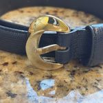 Liz Claiborne  Blue Lizard Embossed Genuine Leather Belt #2654 Womens Small VTG Photo 2