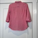 American Eagle Outfitters Favorite Shirt pink Striped Button Down Shirt size 6. Photo 6