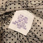 Vintage y2k Black & Silver Silk Surplice Tie Back Blouse Black Size M Photo 5