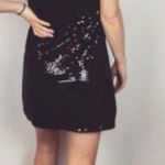 Free People Black Sequin Sleeveless Mini Dress Photo 1