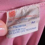 Vtg 1980s Denise Bubblegum Pink Satin Dot Textured Short Sleeve Lace Trim Robe M Size M Photo 5