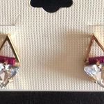 Inverted triangles gold crystal and red sexy Photo 0